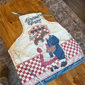 Vintage Blue Ribbon Apron